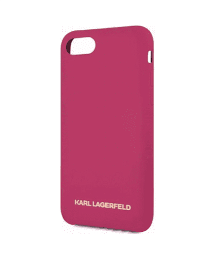 Чехол для смартфона Lagerfeld для iPhone 7/8/SE 2020 Liquid silicone Gold logo Hard Pink